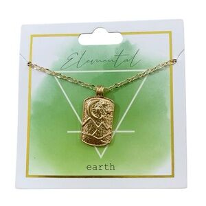 NWT Elemental Tag Earth Necklace